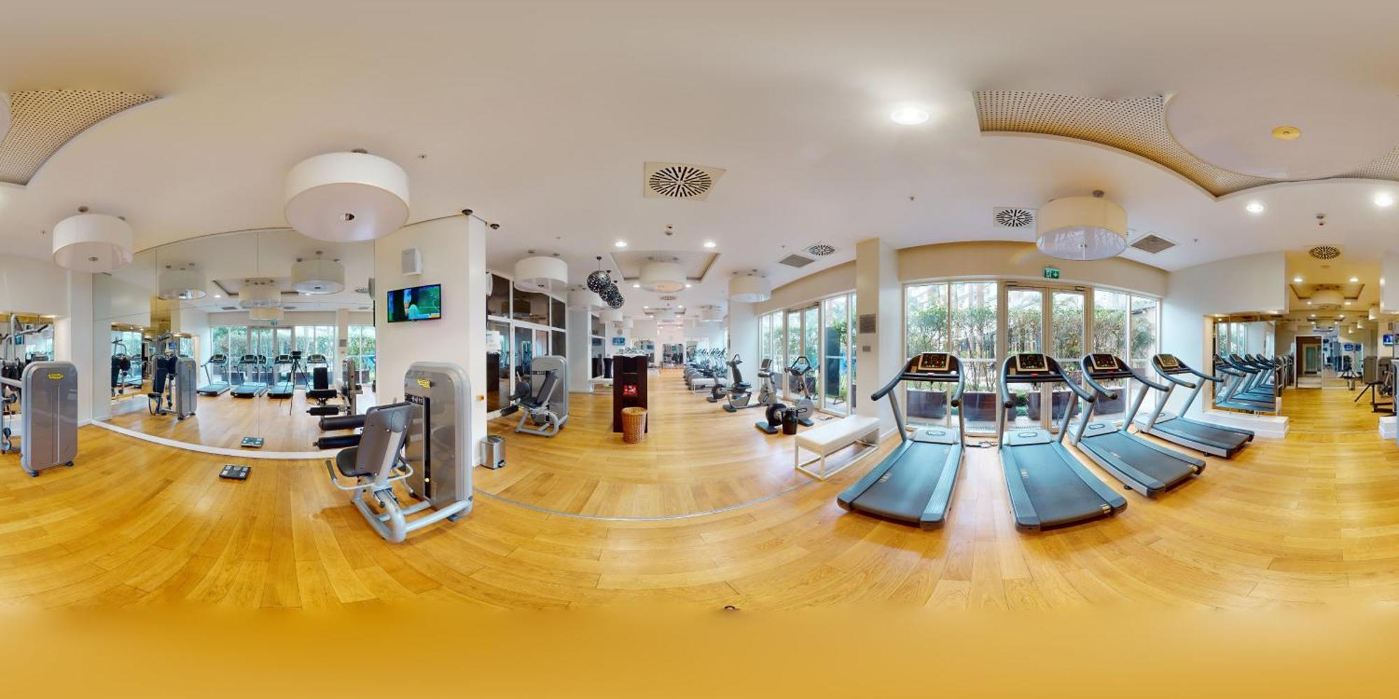 Radisson Blu Hotel & Convention Centre Kigali Exterior photo 360° spherical panorama of a gym